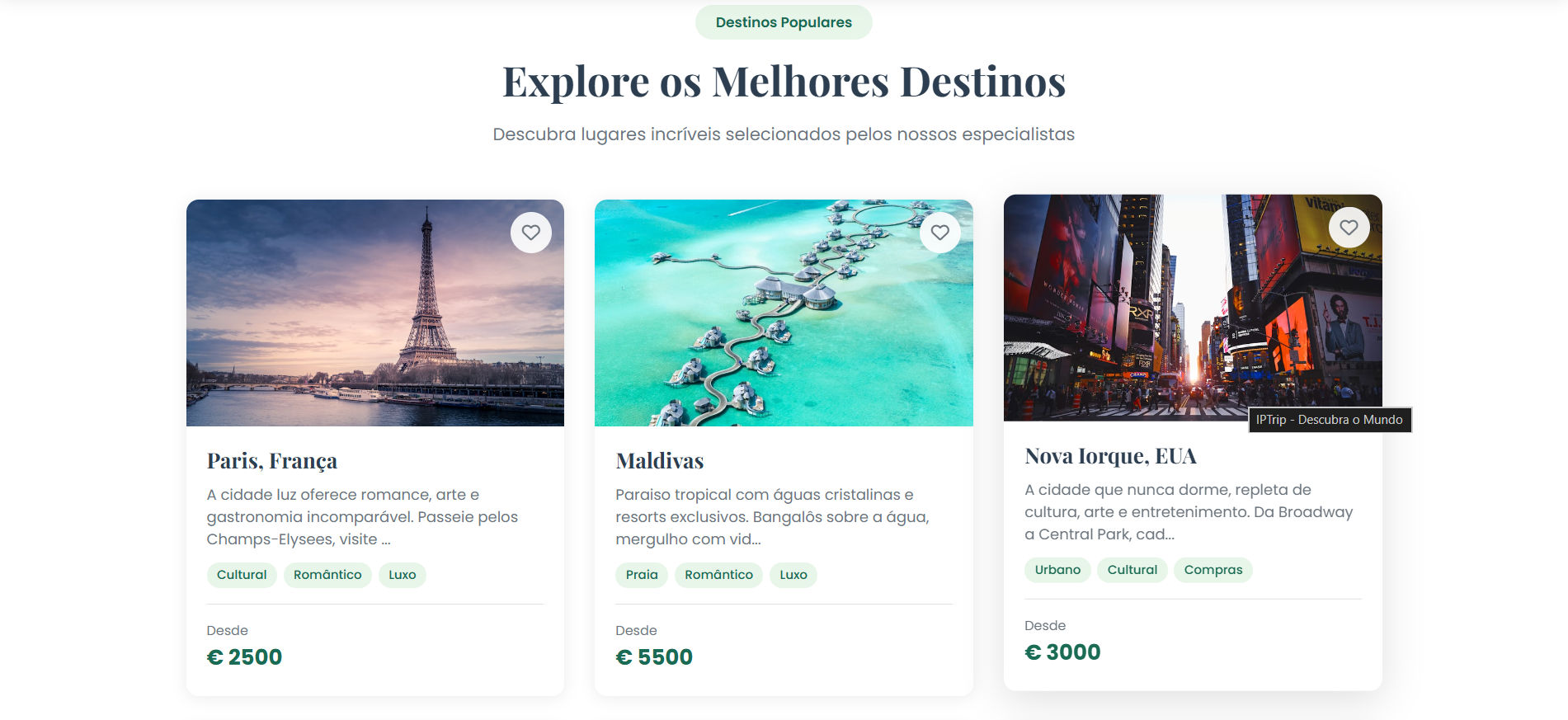 Destinos populares