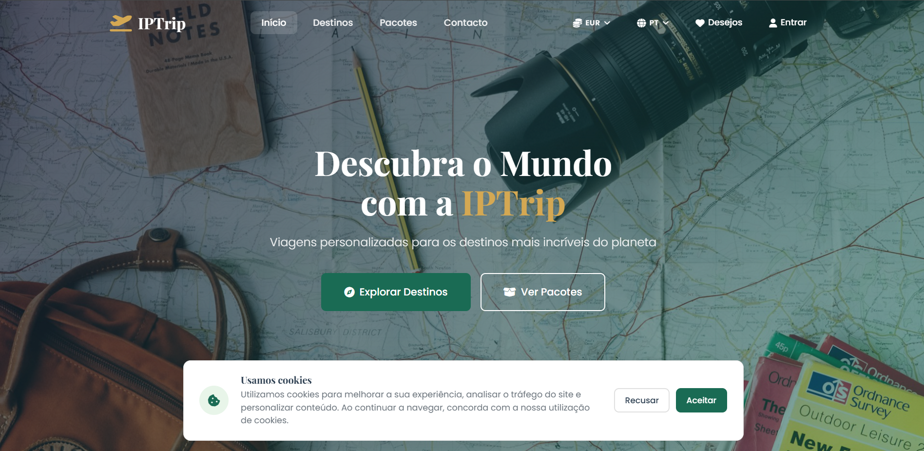 Página inicial do IPTrip