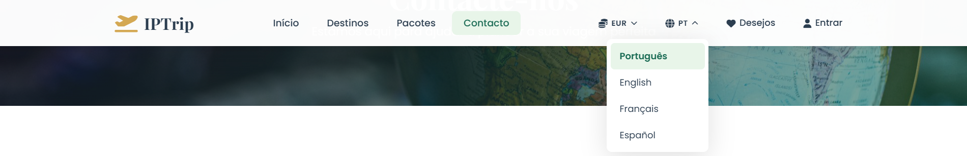 Seletor de idioma